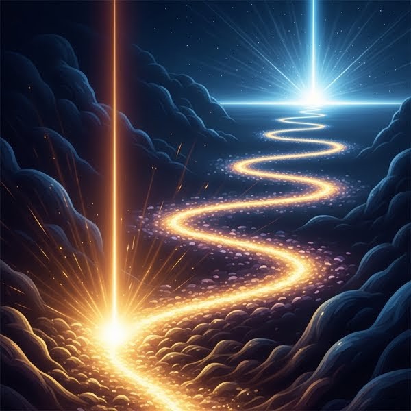 Two lights on the path of life, Shakyamuni and Amida