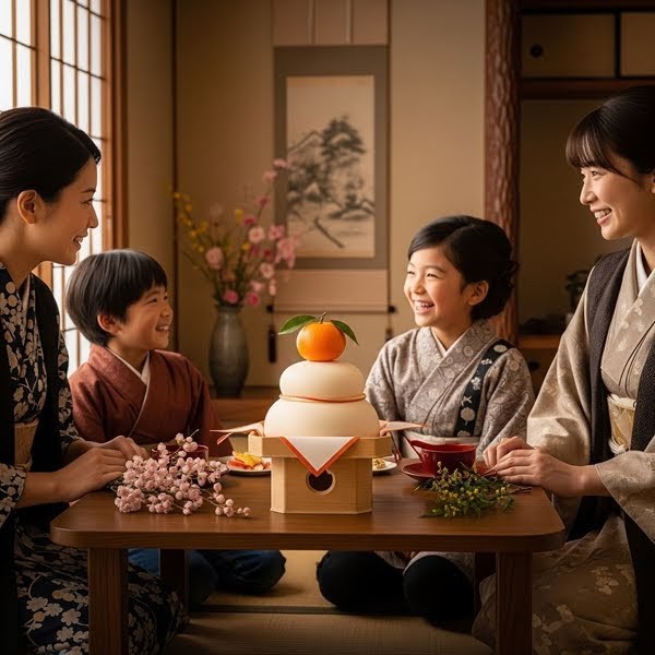 Kagami Mochi, tradition, family harmony, Japanese New Year