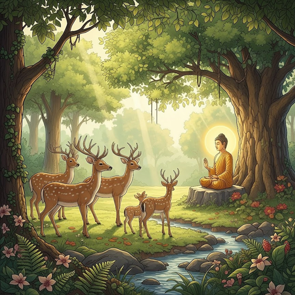 First sermon, deer park, interconnectedness, nature's truth